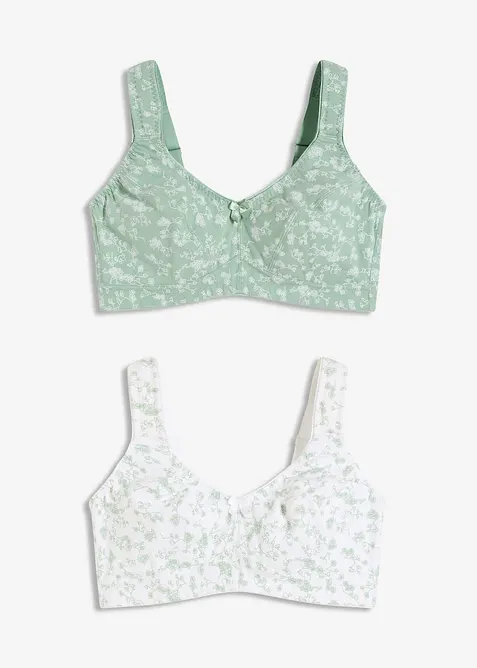 Bh zonder beugels (set van 2) met biologisch katoen, bonprix