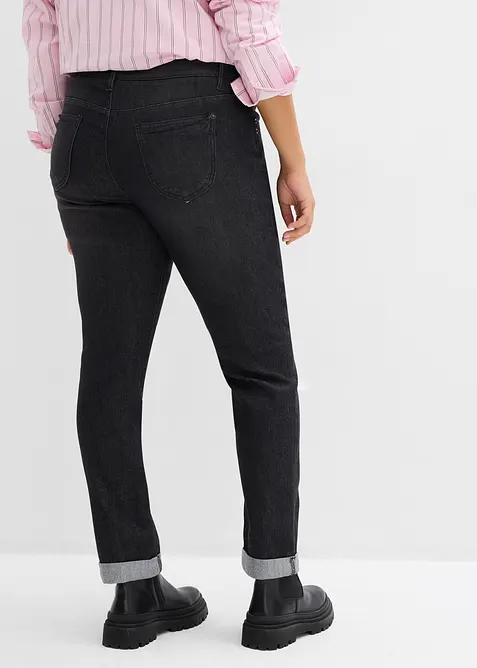 Stretch jeans mid waist, straight, bonprix