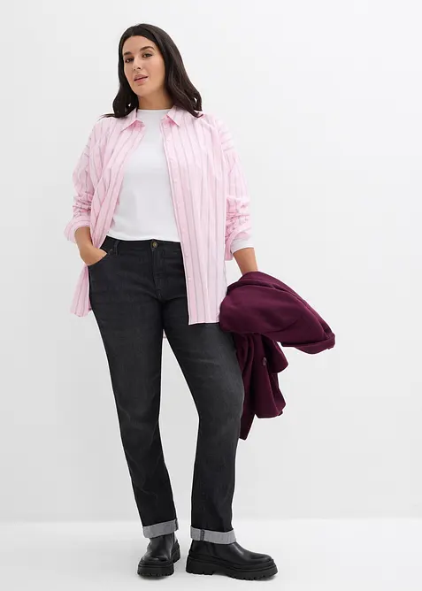 Stretch jeans mid waist, straight, bonprix