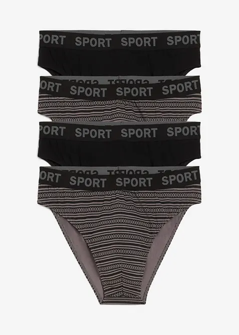 Slip met katoen (set van 4), bonprix