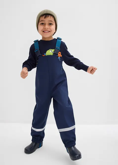 Waterafstotende thermische softshell regenbroek met bretels, bonprix