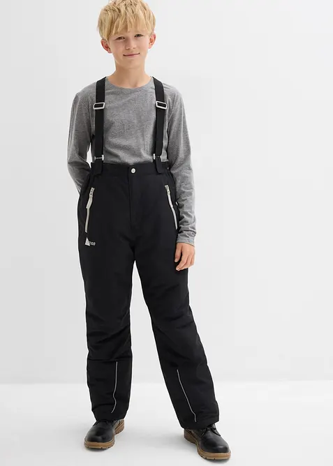 Waterdichte skibroek met bretels en reflecterende details, bonprix