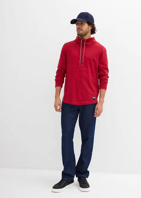 Longsleeve met sjaalkraag, bonprix