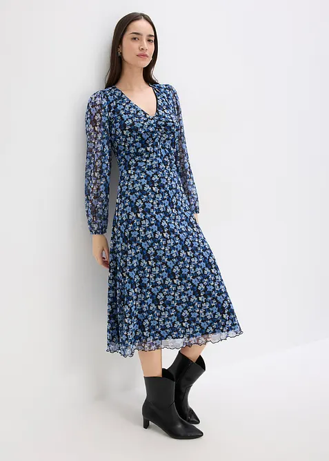 Midi jurk van mesh, bonprix