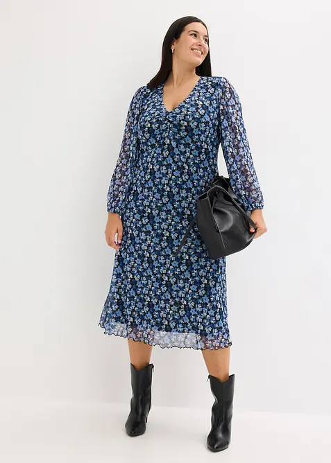 Midi jurk van mesh, bonprix