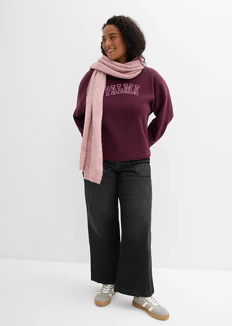 Oversized sweater van katoenmix, bonprix