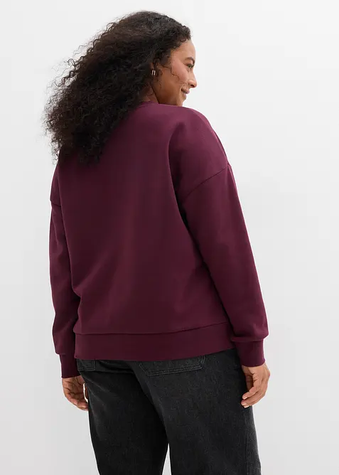 Oversized sweater van katoenmix, bonprix