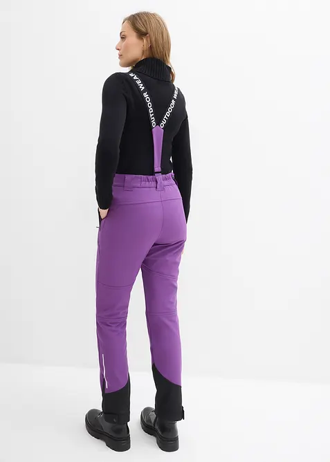 Waterafstotende skibroek van softshell met stretch, straight, bonprix