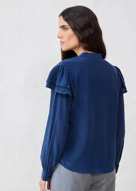 Blouse met zijde, bonprix