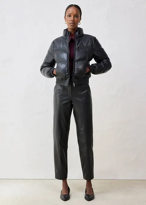 Leren jas van lamsnappa, bonprix