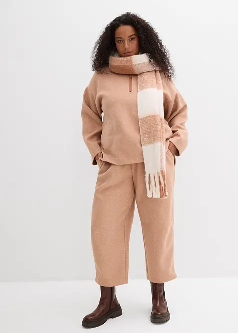 Oversized fleece trui, bonprix
