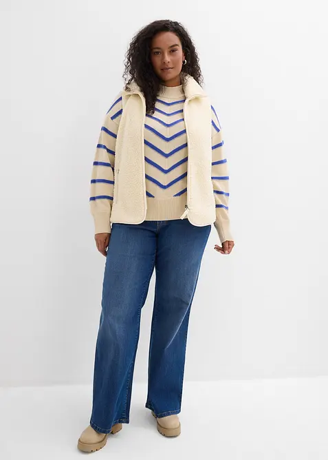 Trui met structuurstrepen, bonprix