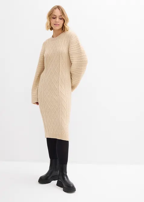 Gebreide midi jurk, bonprix