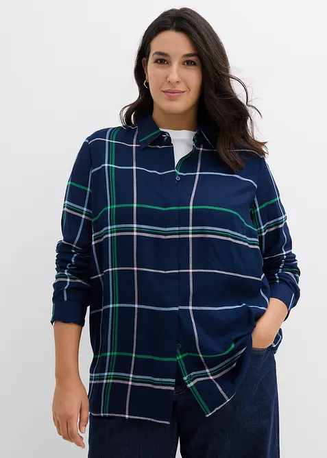 Lange blouse van soepele viscose, bonprix