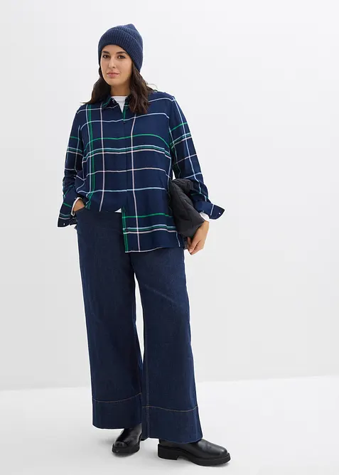 Lange blouse van soepele viscose, bonprix