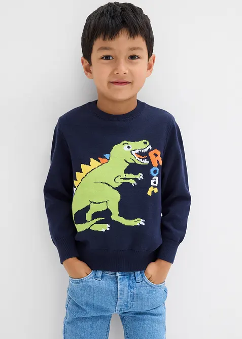 Fijngebreide trui van katoen, bonprix