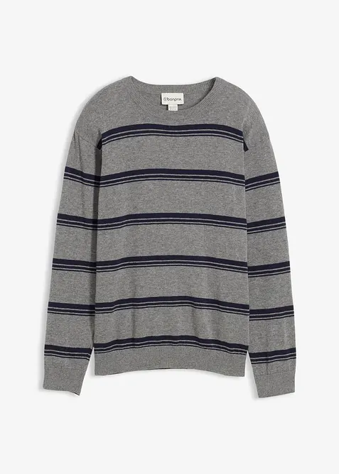 Fijngebreide trui van recyclebaar katoen, bonprix