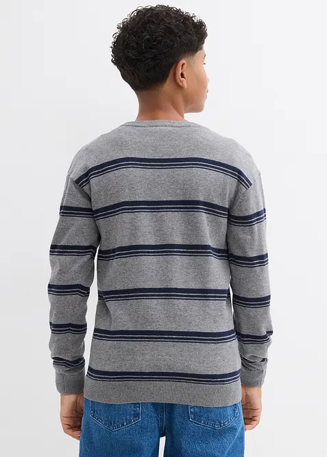 Fijngebreide trui van recyclebaar katoen, bonprix