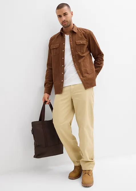 Corduroy overhemd met katoen, bonprix