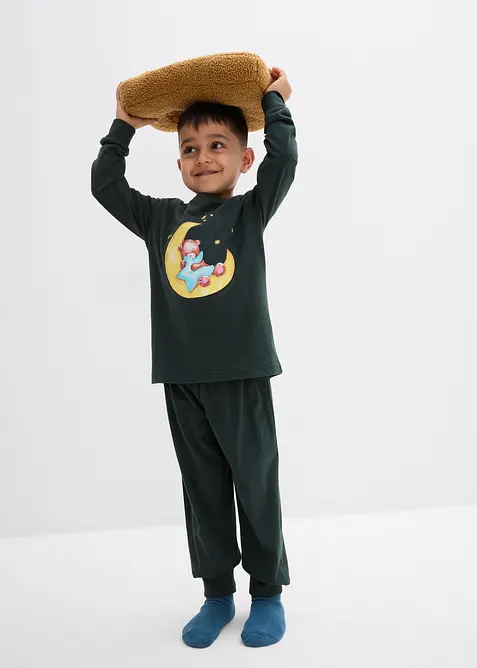 Pyjama van zacht katoen met glow-in-the-dark print (2-dlg. set), bonprix