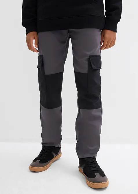 Softshell cargobroek, in de breedte verstelbaar, bonprix