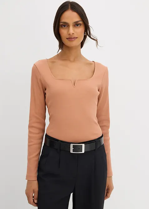 Geribd shirt van biologisch katoen, bonprix