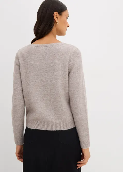 Gebreide trui met boothals, bonprix