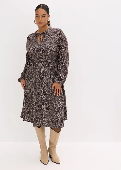 Jersey midi jurk, bonprix