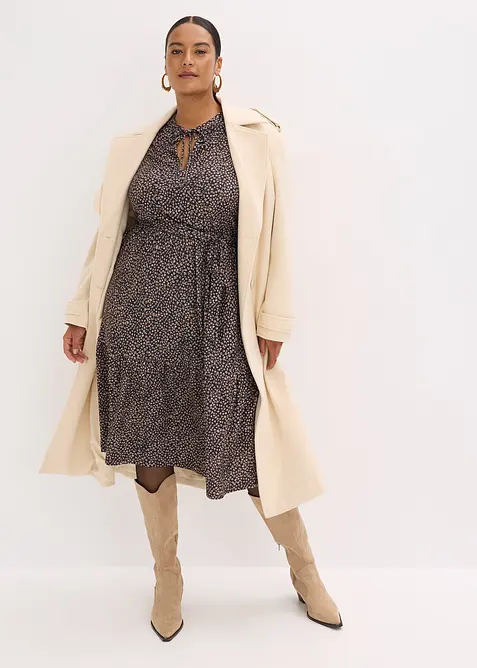 Jersey midi jurk, bonprix