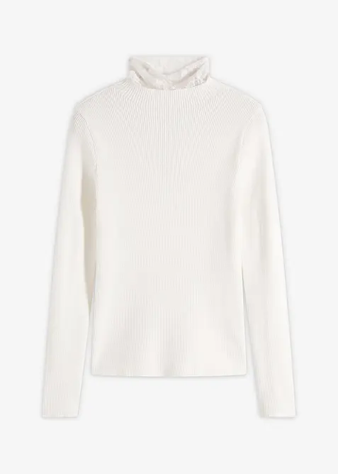Geribde trui in een soepele viscosemix, bonprix