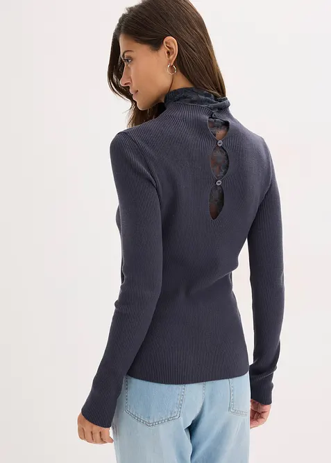 Geribde trui in een soepele viscosemix, bonprix