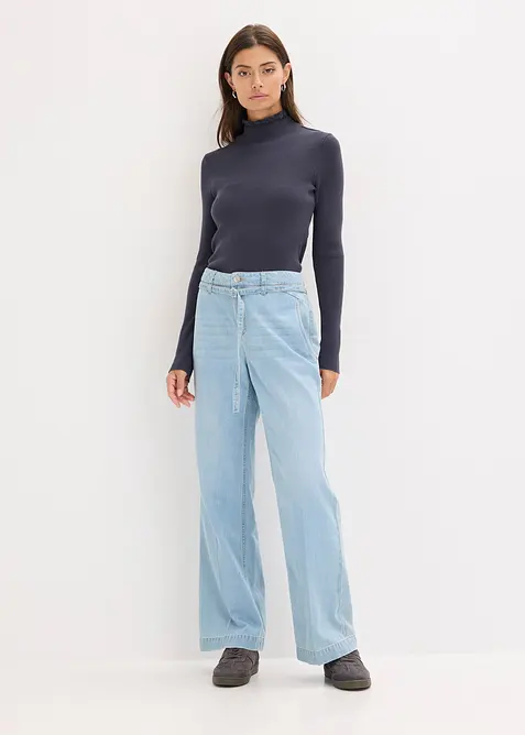 Geribde trui in een soepele viscosemix, bonprix