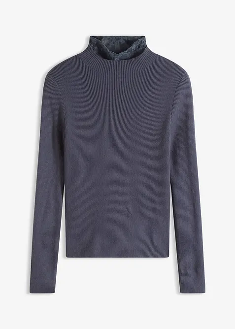 Geribde trui in een soepele viscosemix, bonprix