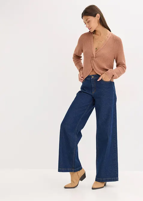 Geribde trui in een soepele viscosemix, bonprix