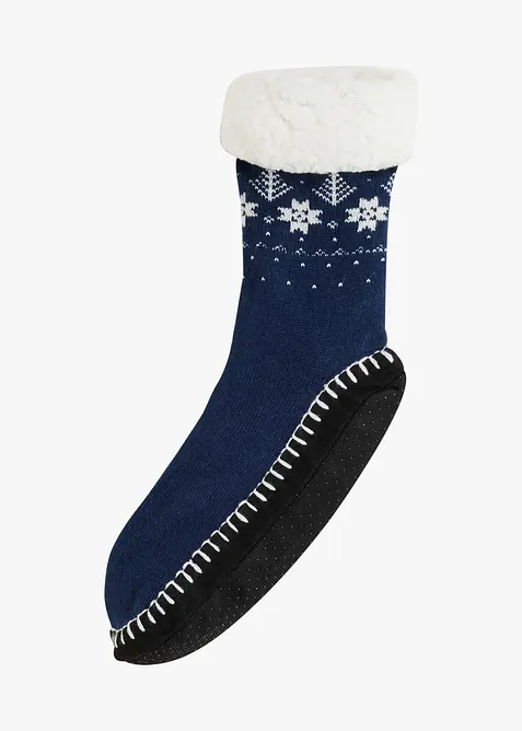 Huissokken met stroeve zool en teddy voering, bonprix