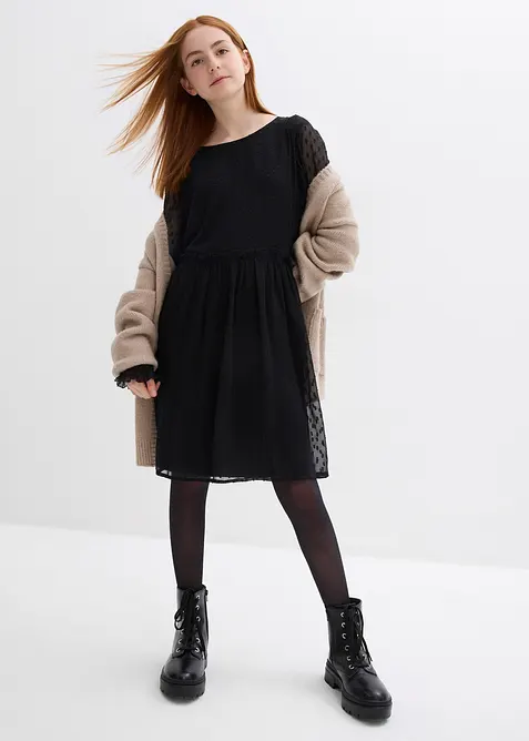 Feestelijke meisjes jurk van chiffon, bonprix