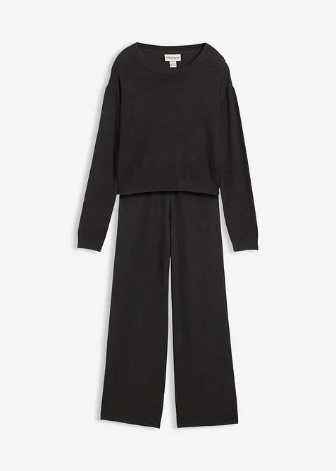 Shirt en broek in een zachte viscosemix (2-dlg. set), bonprix