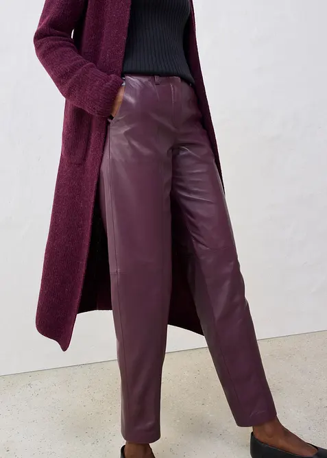 Leren broek van lamsnappa, bonprix