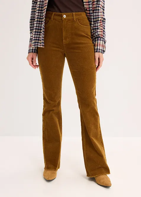 Flared broek van corduroy, bonprix