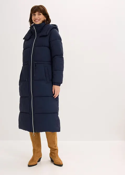 Lange gewatteerde jas, waterafstotend, bonprix