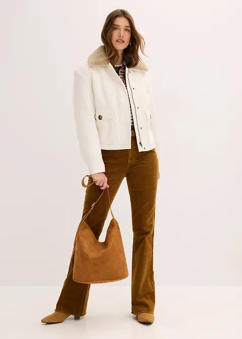 Winterjas in wollen look, bonprix