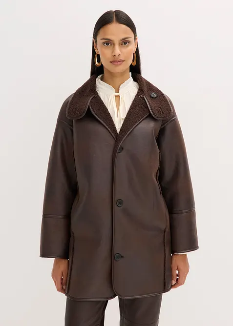 Imitatie lammy coat, bonprix