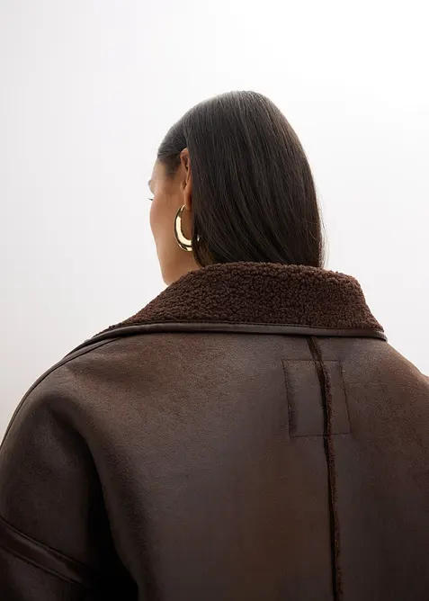 Imitatie lammy coat, bonprix