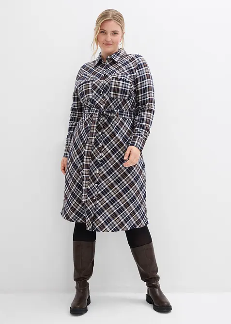 Overhemdjurk van zacht flanel, bonprix