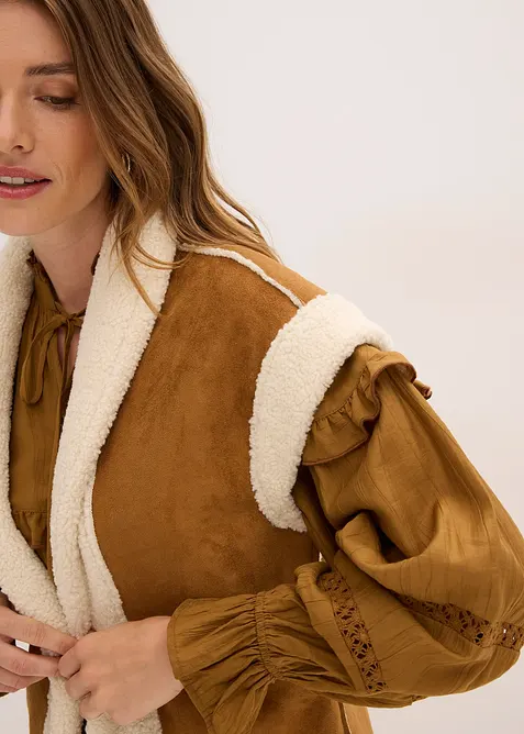 Imitatie lammy gilet, bonprix