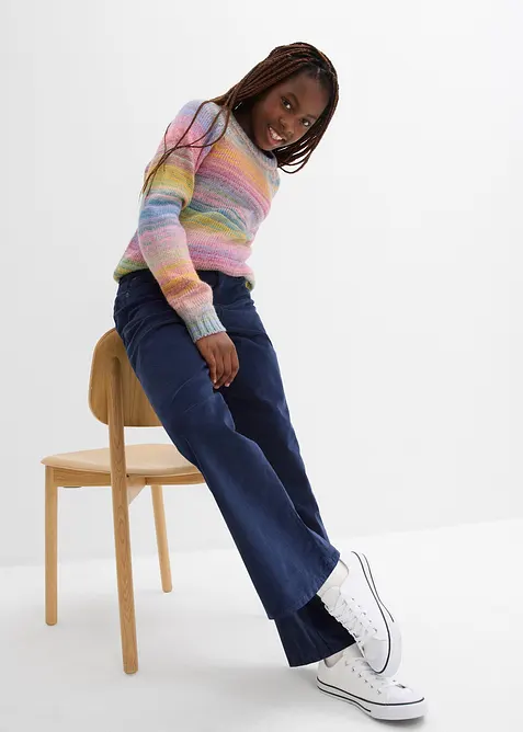 zachte corduroy broek van recyclebaar biologisch katoen met stretch, bonprix