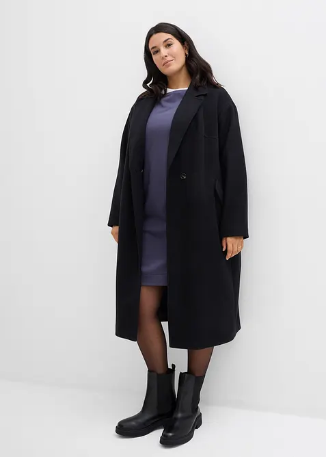 Sweatjurk, 3/4 mouwen, binnenkant zacht geruwd, bonprix