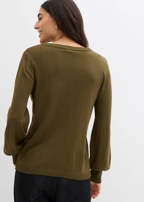 Trui met ballonmouwen, bonprix