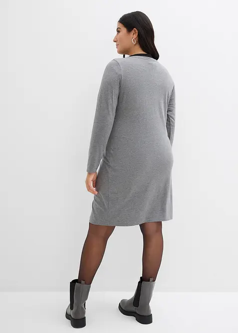 Jersey jurk van viscose (set van 2), bonprix