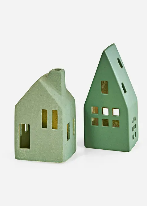 Decoretieve huisjes met LED (2-dlg. set), bonprix